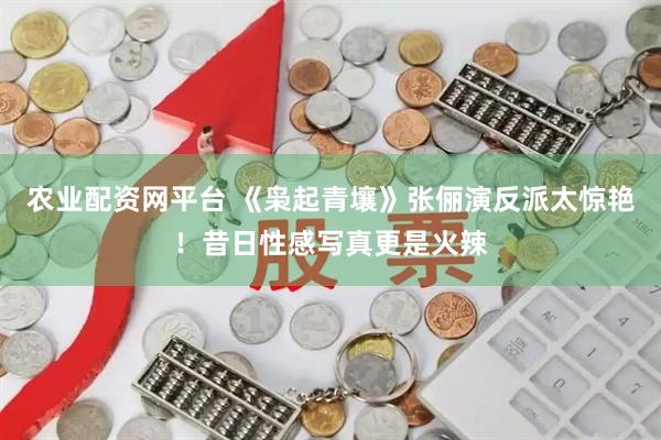 农业配资网平台 《枭起青壤》张俪演反派太惊艳！昔日性感写真更是火辣